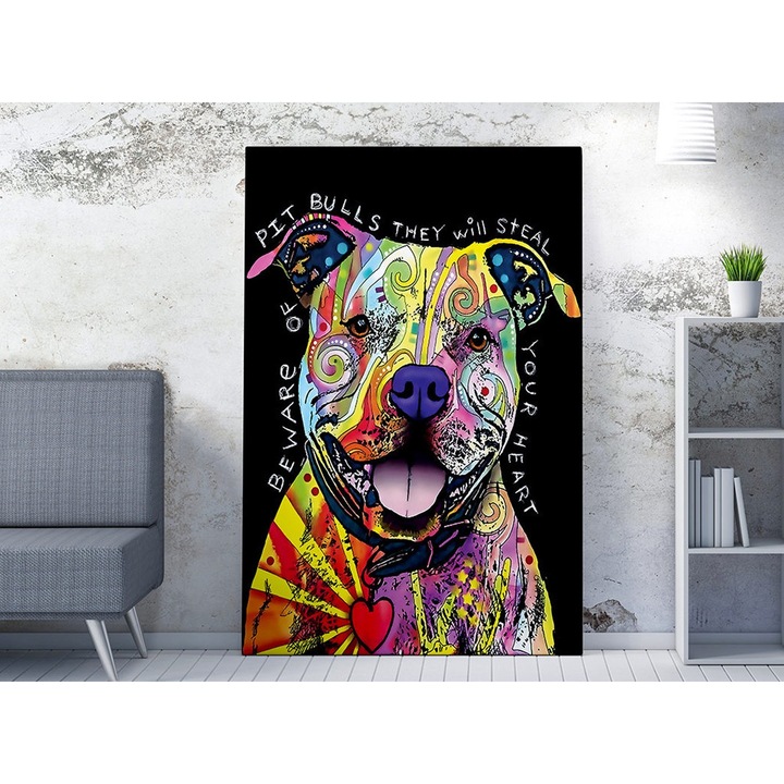 Dekoratív festmény, Wallity, 70x100cm, 50% pamut/50% poliészter, fa keret 2x3cm