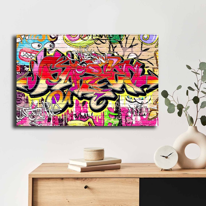 Dekoratív festmény, Wallity, 45x70cm, 100% vászon, 100% fa