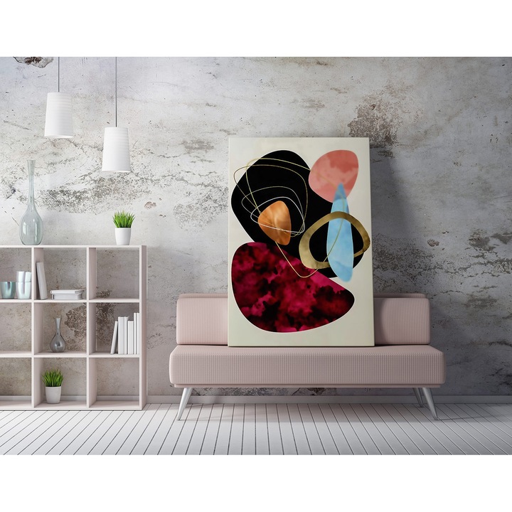 Dekoratív festmény, Wallity, 70x100cm, 50% pamut/50% poliészter, fa keret 2x3cm