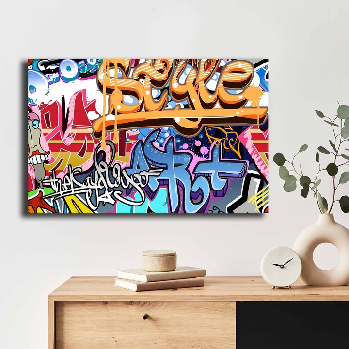 Dekoratív festmény, Wallity, 45x70cm, 100% vászon, 100% fa