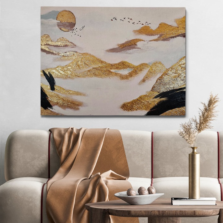 Декоративна картина, Wallity, маслена картина, 70x100 см, 100% платно, 100% дърво