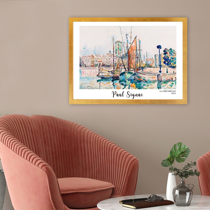 Dekoratív keretezett festmény, Wallity, 35x45cm, 100% fa, UV nyomat