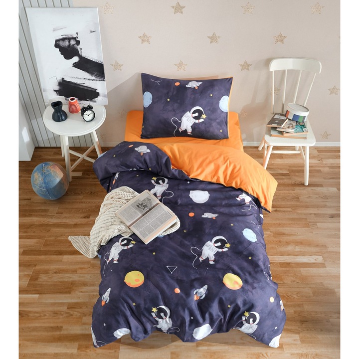 Paplanhuzat/párnahuzat szett SZÍNES PAMUT, pamut/poliészter, 140x200cm/60x60cm