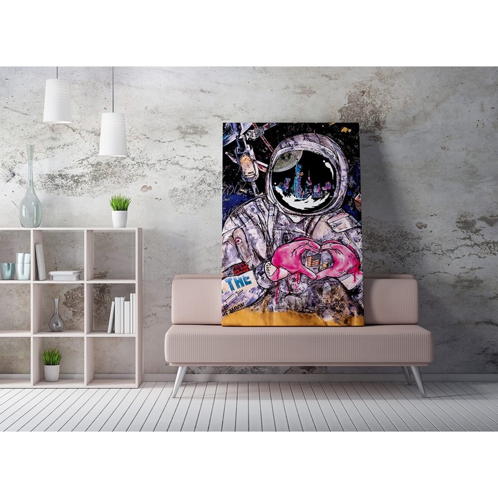 Dekoratív festmény, Wallity, 70x100cm, 50% pamut / 50% poliészter, fa keret 2x3cm