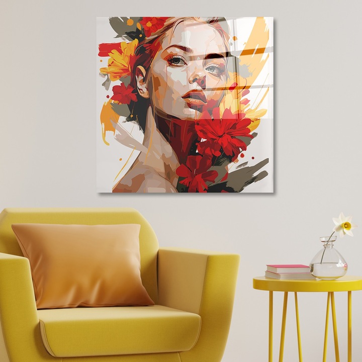 Edzett üvegből készült dekoratív kép, Wallity, 50x50cm, 4mm