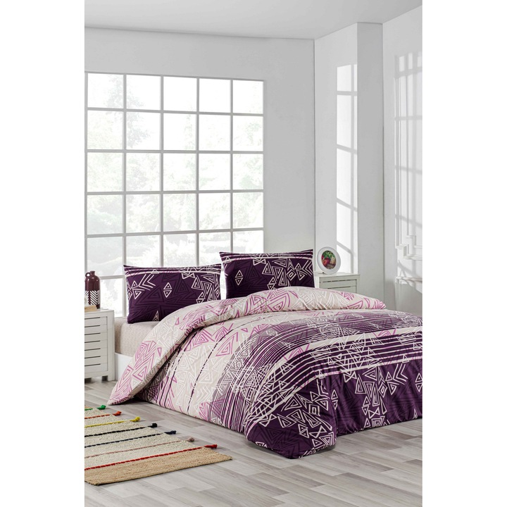 Paplanhuzat/párnahuzat szett SZÍNES PAMUT, ranforce pamut, 140x200cm/60x60cm