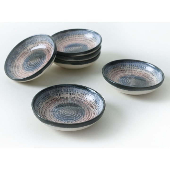 Set boluri pentru sosuri, Hermia Concept, ceramica, antibacterian, 13cm, 6 piese