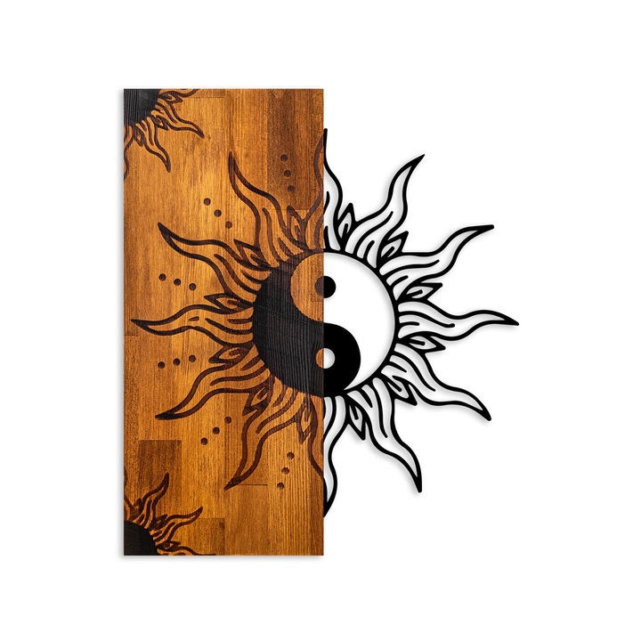 Dekoratív fali dekoráció, fa, Wallity, 50x58x3cm