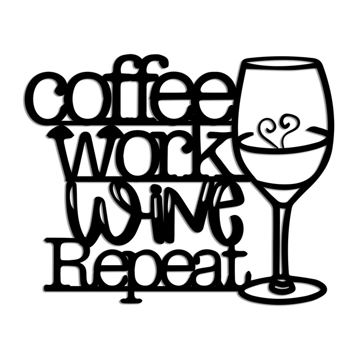 Dekoratív fali kiegészítő, fémből, Wallity, 50x40cm