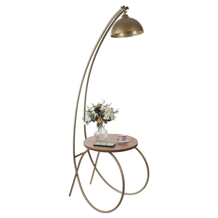 Lampadar cu masuta Opviq 3, metal, 165x64x35cm
