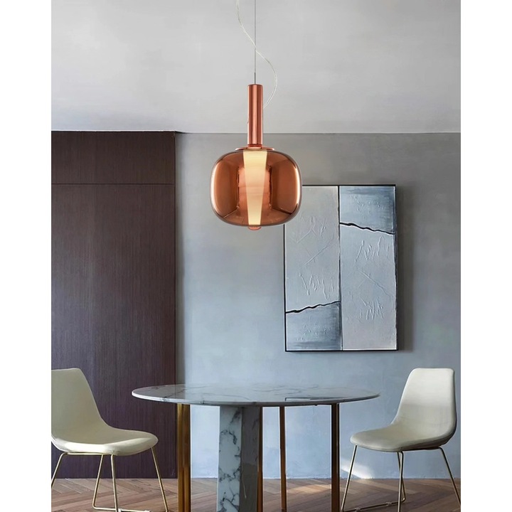 Lustra Opviq 3437-1a-32, roz aurie, 28x120cm, 1x4W LED