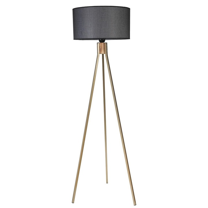 Lampadar Opviq Fisco, model trepied, negru, 155 cm