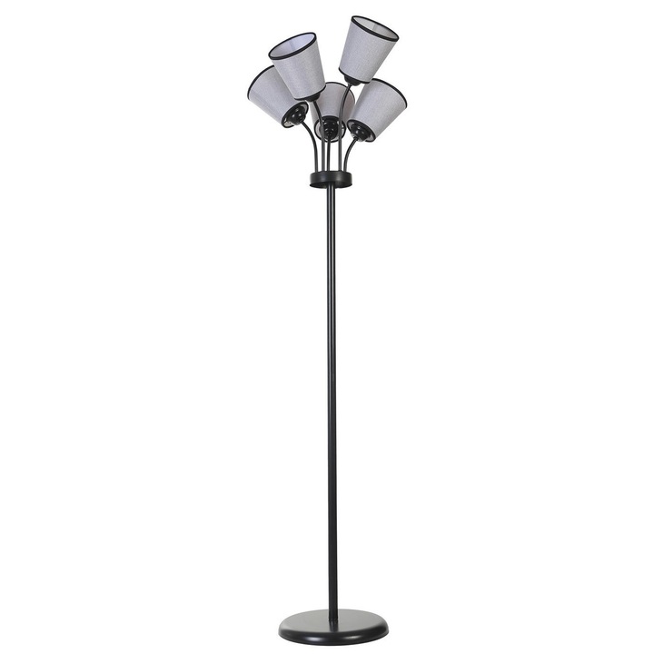 Opviq Gunes állólámpa, fém, szürke ernyő, átmérő 30cm, magasság 165cm, E27, 60W