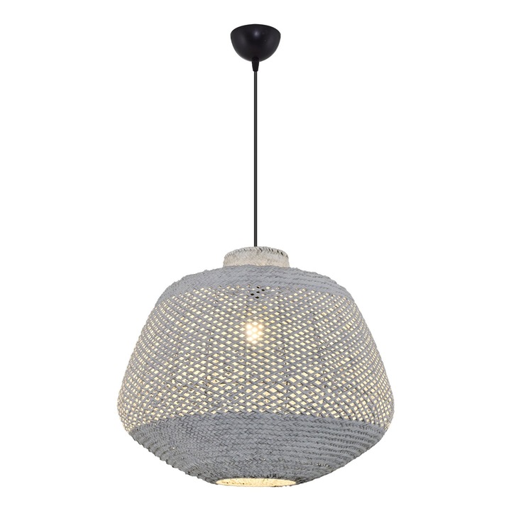 Candelabru Opviq 1257, negru/alb, plastic/ratan