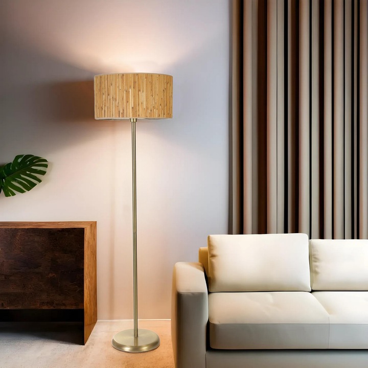 Lampadar, Opviq, bambu 07, metal, 30cm, 162cm