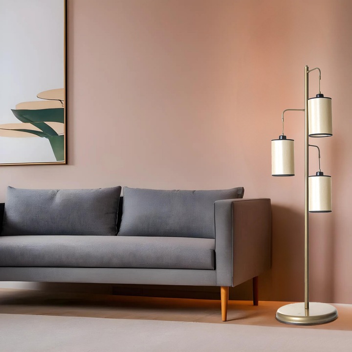Opviq Jozef lámpa, 3 izzós, fém, 40 cm, 150 cm, E27, 60W