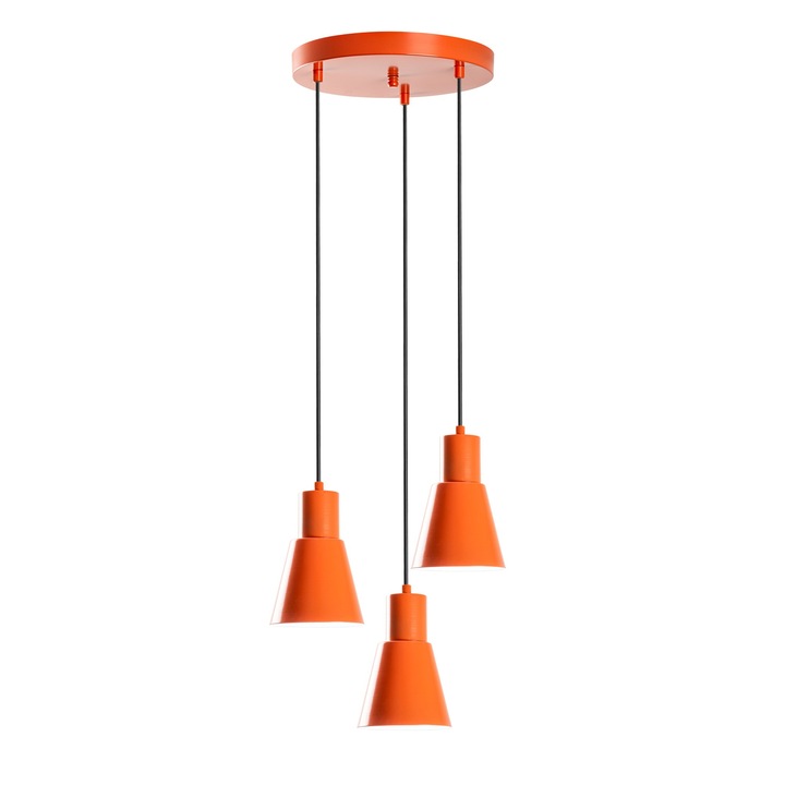 Candelabru portocaliu, metal, Opviq 2258