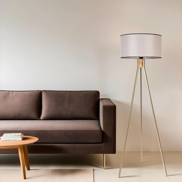 Állólámpa, Opviq, Fisco modell, fém és fa, 155cm, 46cm