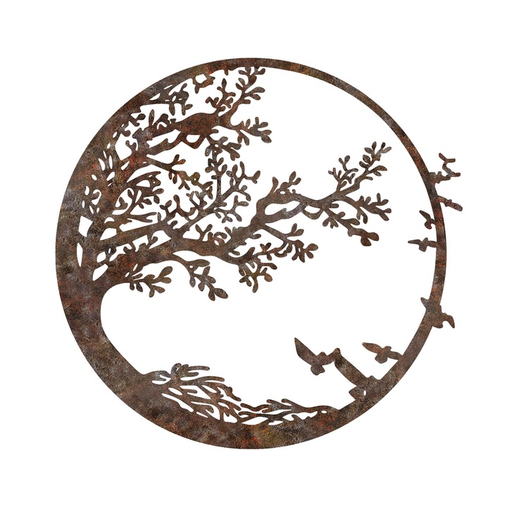 Dekoratív fali kiegészítő, fémből készült, Wallity, 66x68cm, vastagság 1,5mm, kézzel készített