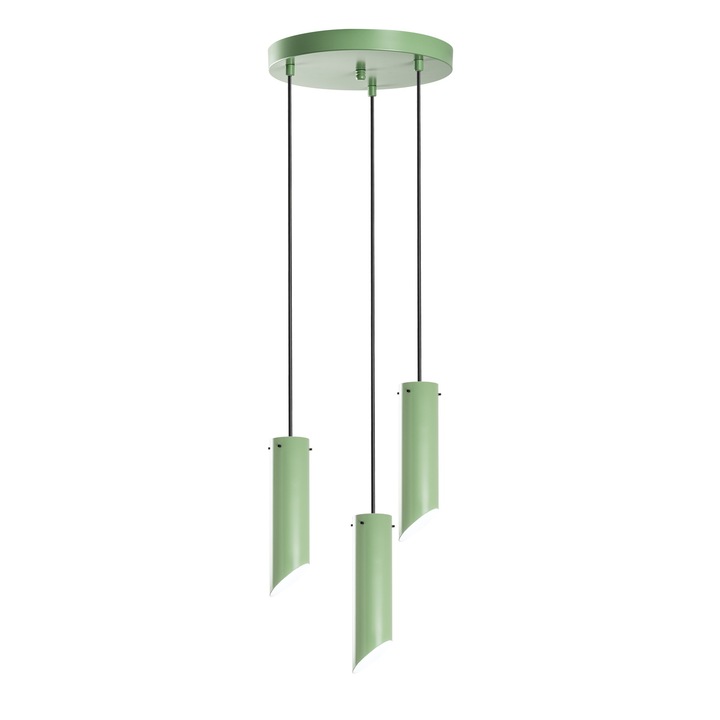Candelabru Opviq, metalic, verde menta, 40x75-114cm