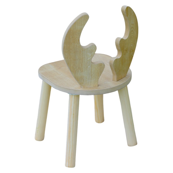 Scaun pentru copii cu model de caprioara - maro, Woody Fashion 3280