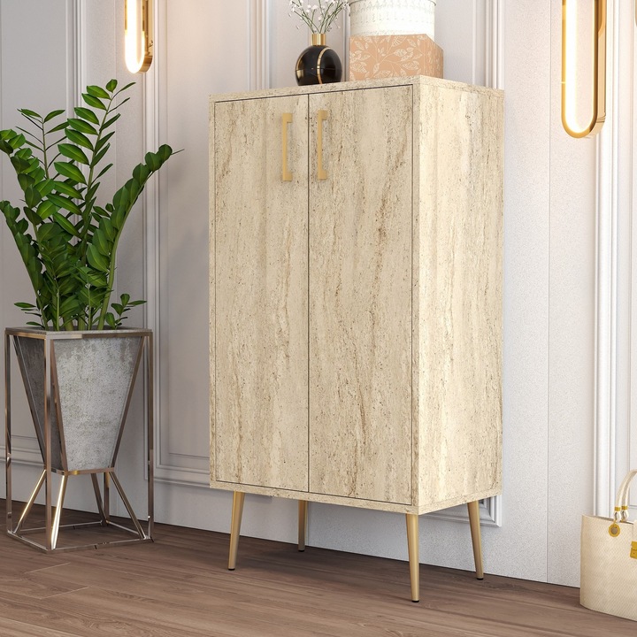 Праг за шкаф за обувки - травертин, Woody Fashion 3748