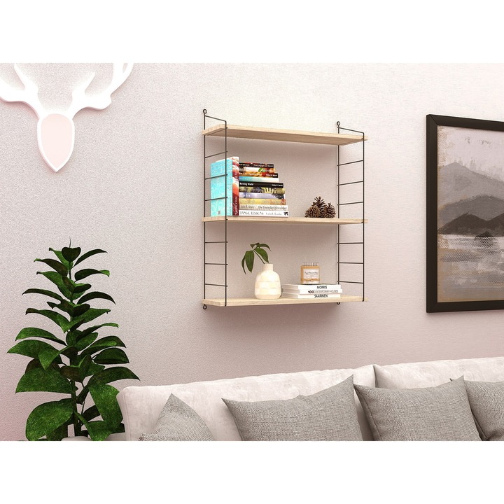 Woody Fashion fali polc, Armoni 3 részes modell, travertin, 72x85x20cm, 18mm vastagság, összeszerelve