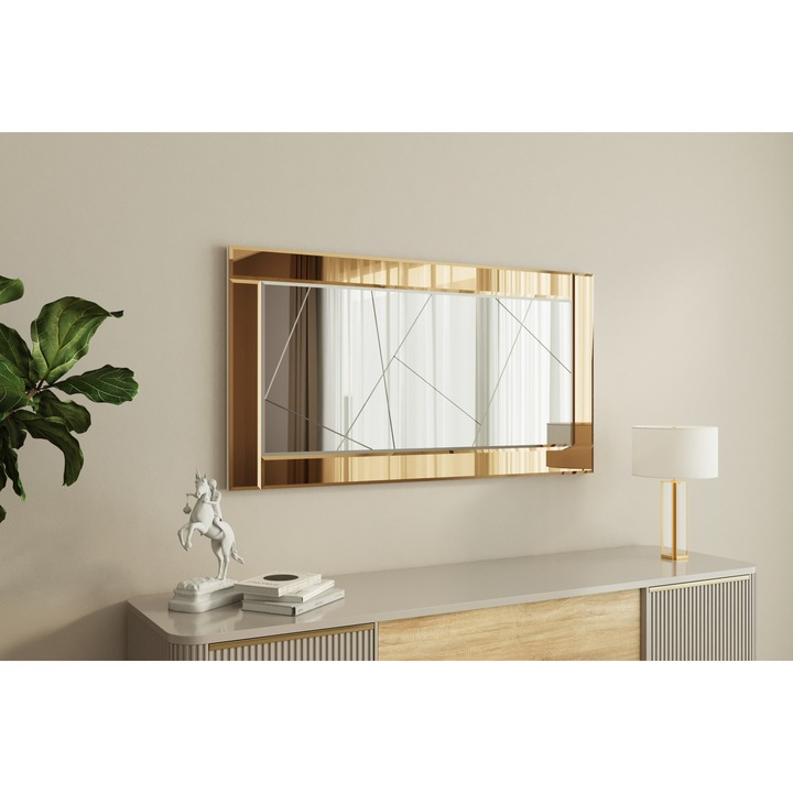 Pierre tükör - bronz, fehér, Woody Fashion 4085