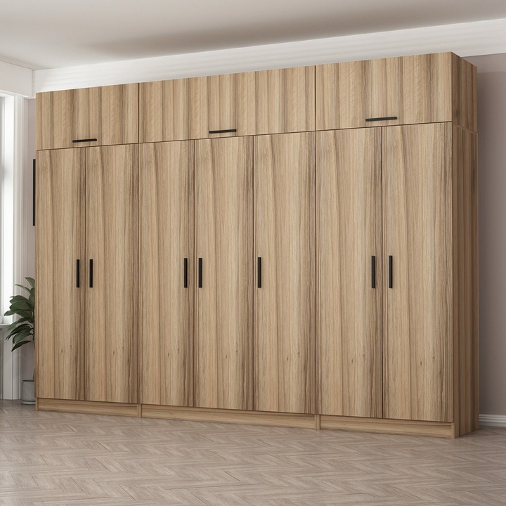 Dulap minar kale, Woody Fashion, 18mm, 315x235x52cm, Stejar