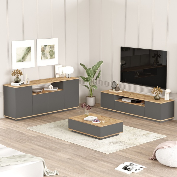 Set de mobilier pentru living fr18-aa, Woody Fashion 4430