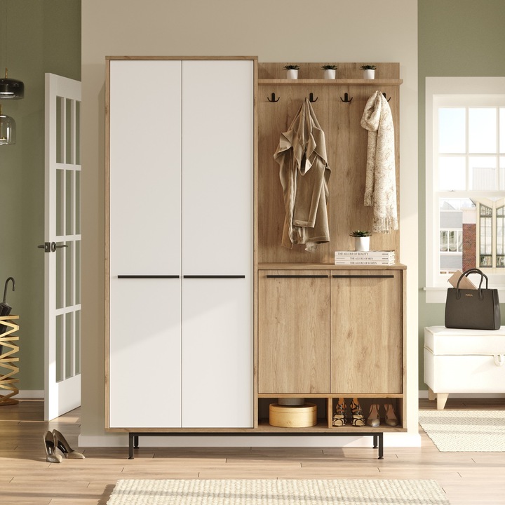 Suport bauturi Woody Fashion OS1-SW melaminat alb 147x196x36cm