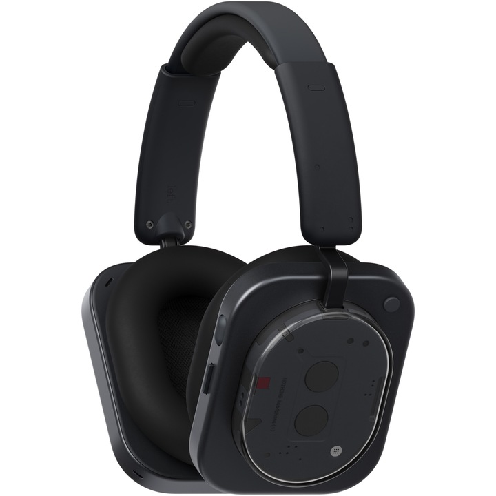 Слушалки Over the Ear Nothing Headphones (1), Wireless, Bluetooth, Адаптивно ANC, Микрофон, IPX2, Автономност 80 часа, Черен