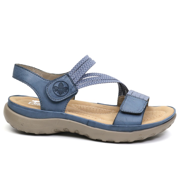 Női szandál 64870 14 kék, Rieker, 37 EU