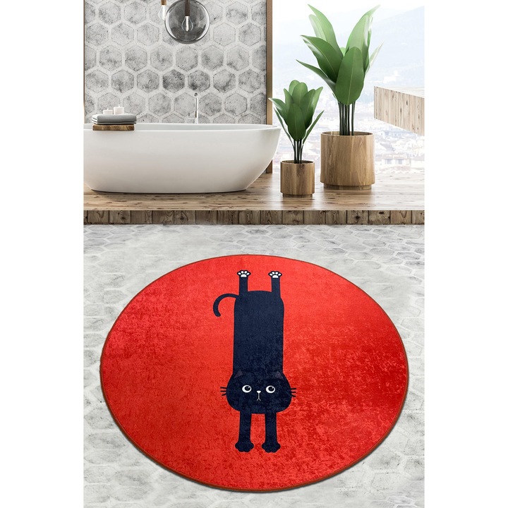 Covoras de baie, Colour Cotton, 200 cm, antibacterian, non-alunecare, 10 mm pile