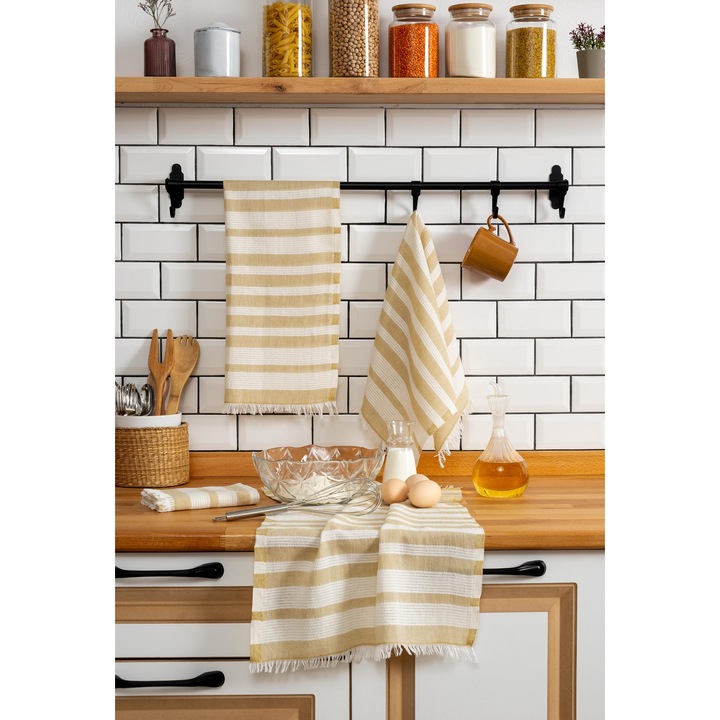 Комплект кърпи за ръце от 100% памук, ЦВЕТЕН ПАМУК, цветни, 45x65 см, 4 броя