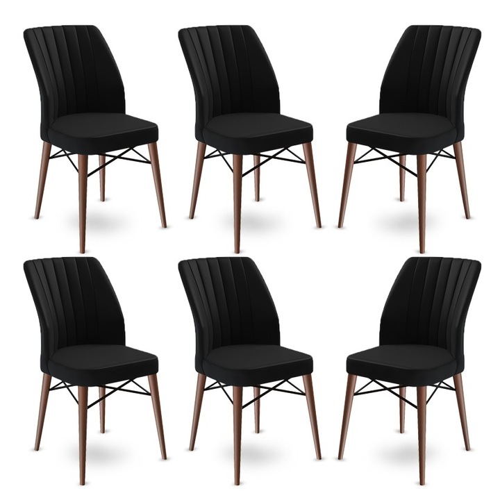 Set scaune Woody Fashion Emery metal 45x93x42cm multicolor 6 piese