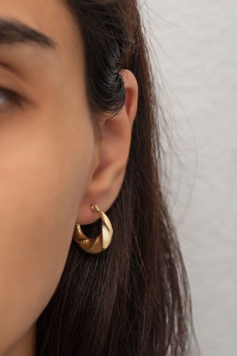 Cercei dama din argint 925, Heliophilia, 2,90 g, auriu