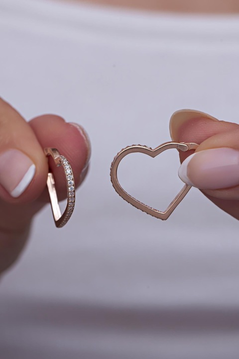 Cercei din argint zariyah, Heliophilia, rose