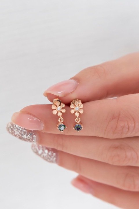 Cercei din argint 925, Heliophilia, 0,70g, multicolor