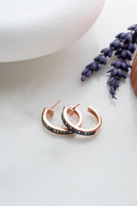 Cercei din argint Eileen, Heliophilia, rose