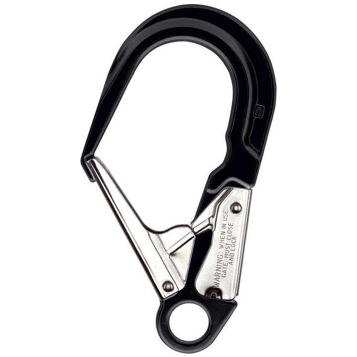 Carabiniera din aluminiu Vertiqual BÄRLI, culoarea negru - 23 kN, 482g, 235/120 mm Vertiqual NEGRU