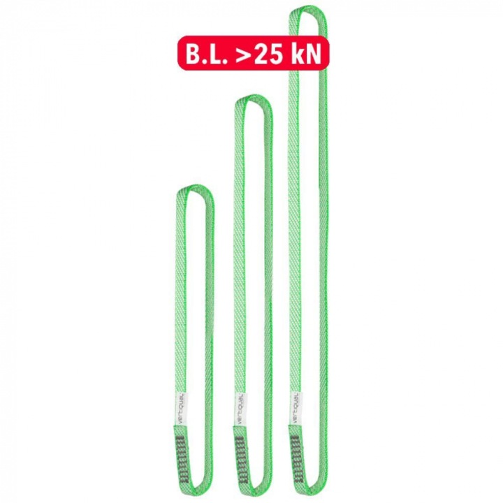 Bucla de ancorare din chinga verde, Vertiqual VANGUARD 80 cm VERDE