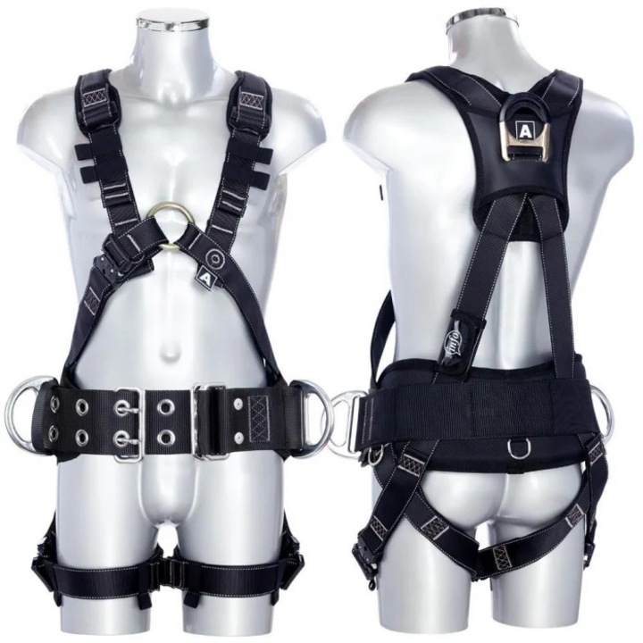 Centura complexa multifunctionala alpinism utilitar, Vertiqual AUTOMATIC V55 SEQUOIA L-XL NEGRU