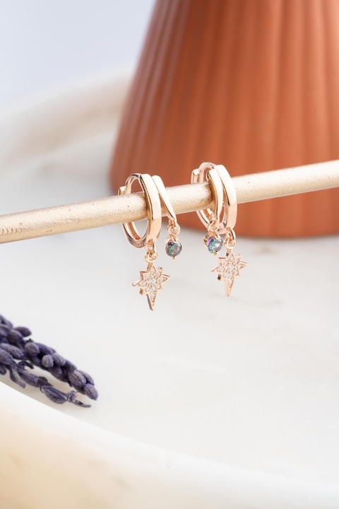 Cercei din argint Marleigh, Heliophilia, rose