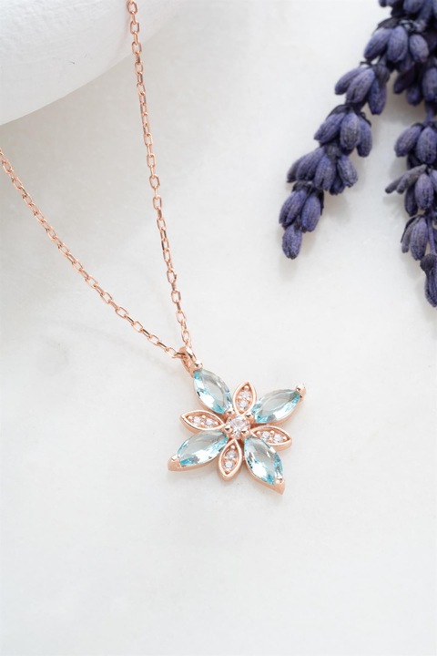 Colier din argint Aileen, Heliophilia, rose