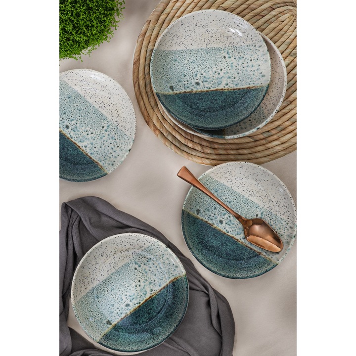 Set boluri ceramice (6 piese), Hermia Concept, 18cm, 480ml, antibacterian, ecologic