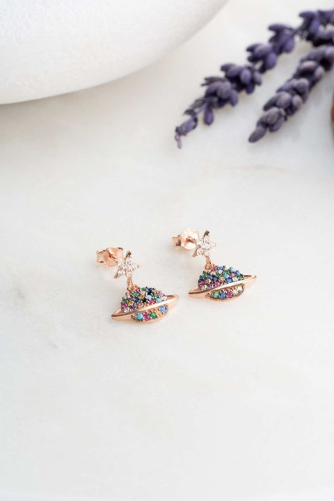 Cercei din argint 925, Heliophilia, 0,8x1,8cm, 1,55g