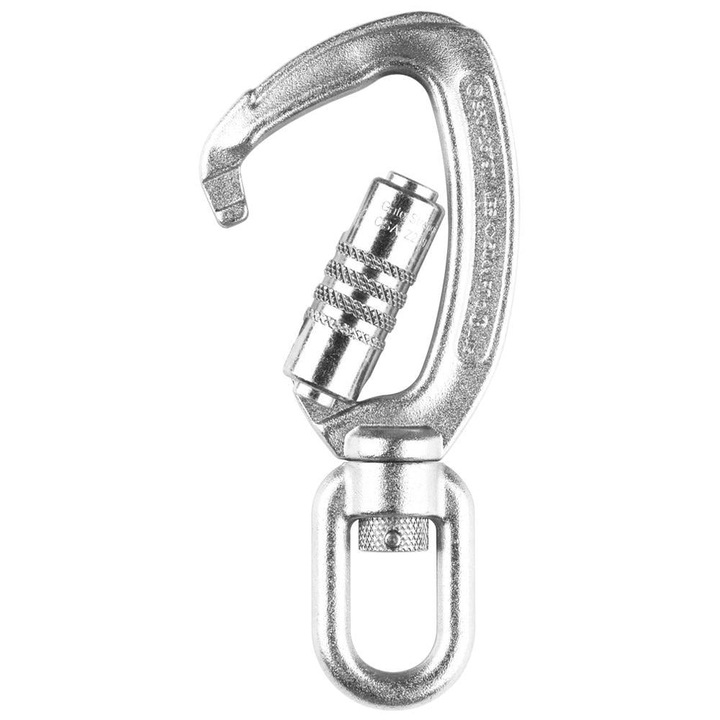 Carabiniera din otel Vertiqual VOLCANO, culoarea gri - 50 kN, 363g, 162/74 mm Vertiqual GRI