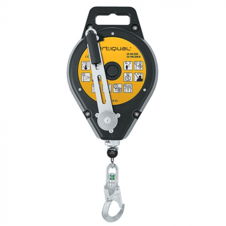 Opritor de cadere retractabil 25 m lungime, 4.7 mm d, Vertiqual R-CREW 300