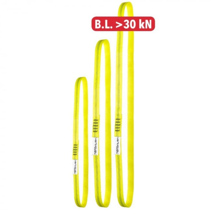 Bucla de ancorare galbena L= 60-200 cm, l=26 mm, Vertiqual LISKO 60 cm GALBEN